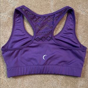 ZYIA Active Purple Bomber Sports Bra, Small